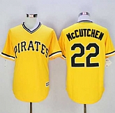 Pittsburgh Pirates #22 Andrew McCutchen Gold New Cool Base Stitched Jersey,baseball caps,new era cap wholesale,wholesale hats